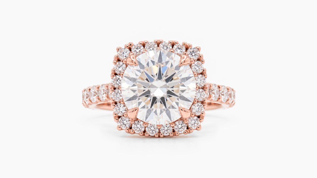 Made-to-order lab-grown diamond ring in Rose Gold