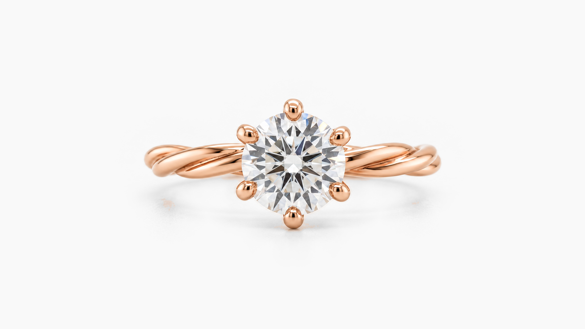 Made-to-order lab-grown diamond ring in Rose Gold