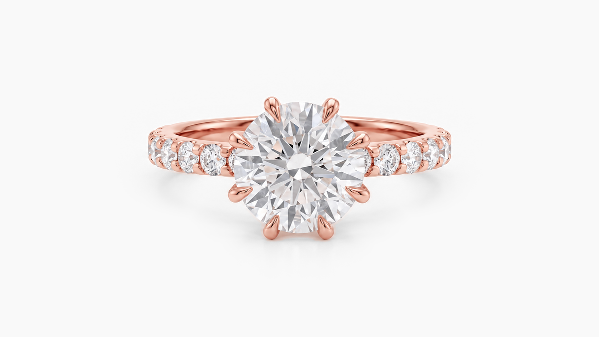 Made-to-order lab-grown diamond ring in Rose Gold