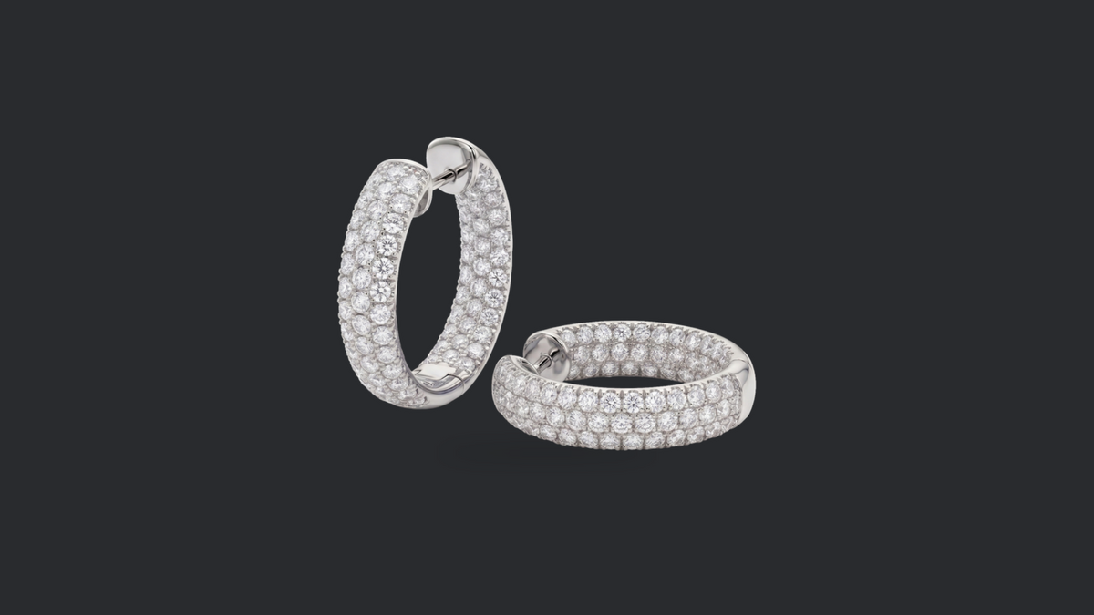 Multi-Row Diamond Huggies