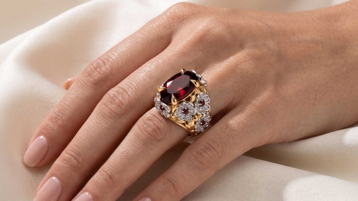 Red Garnet — angled view