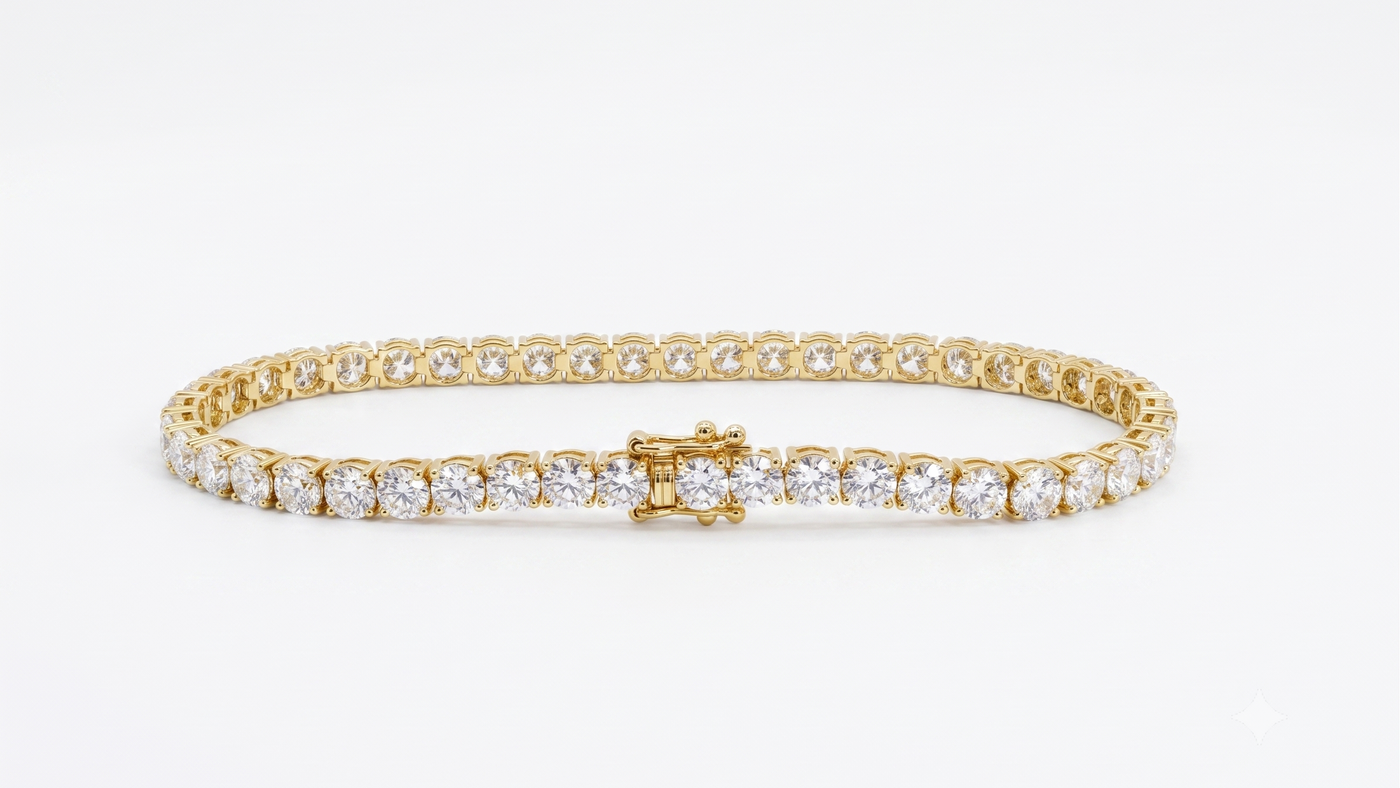 11.75ct Diamond Tennis Bracelet — front view