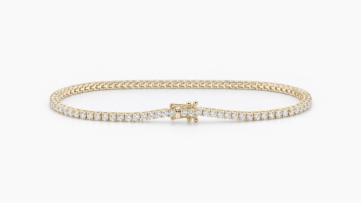 1.7mm Diamond Tennis Bracelet in Yellow Gold
