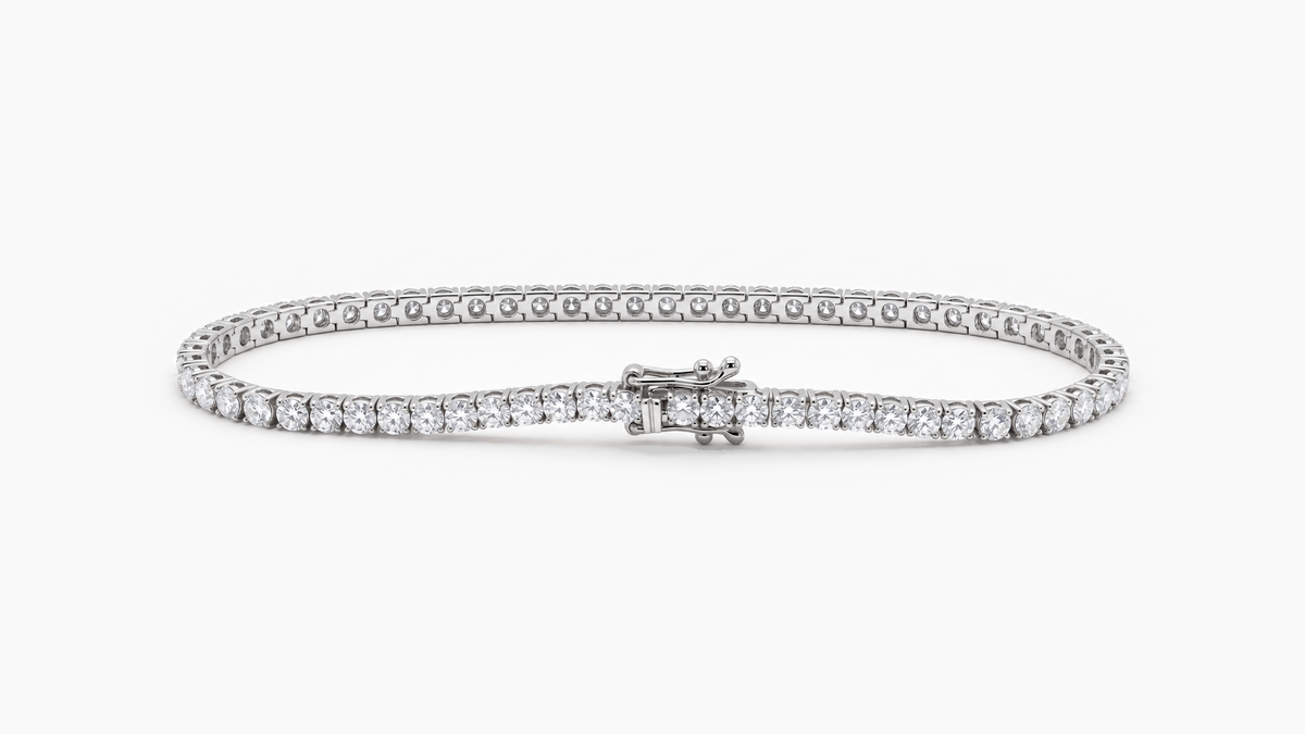 2.5mm Diamond Tennis Bracelet in White Gold