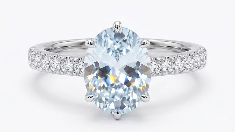 1.46ct Aquamarine & Diamond Ring