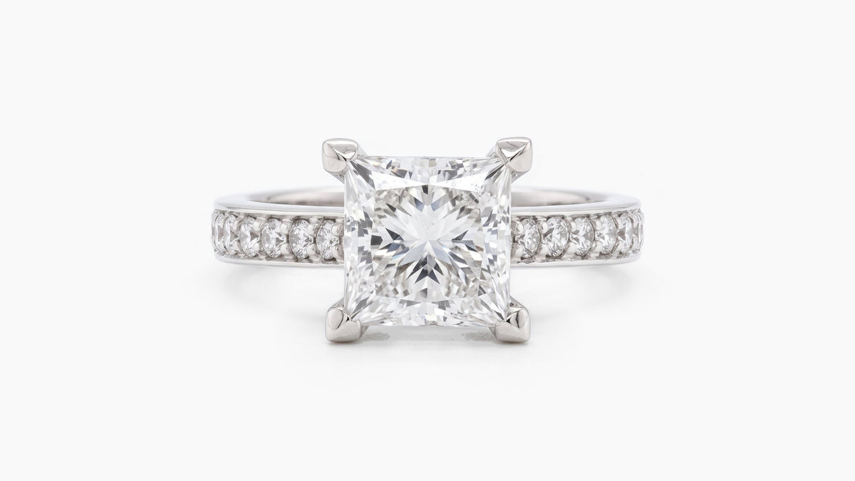 Princess Cut Diamond Solitaire Ring — SKU 8930