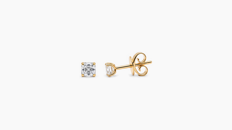 0.50ct Lab Diamond Asscher Studs