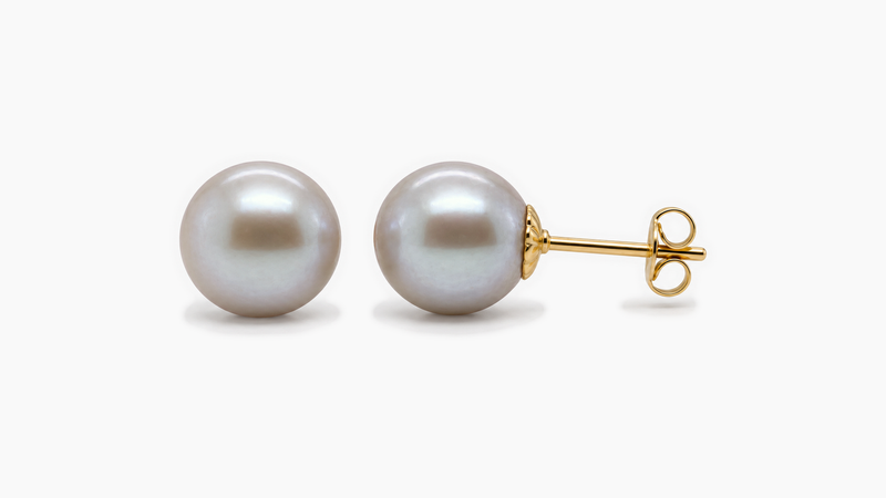 White Freshwater Pearl Stud Earrings