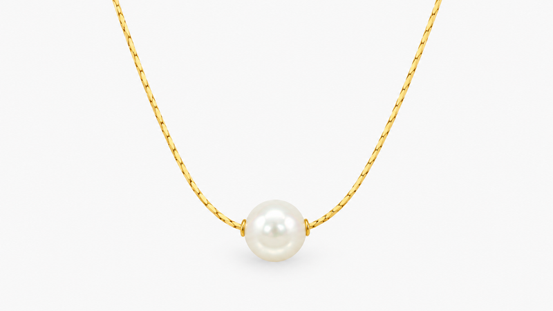 Freshwater Pearl Solitaire Necklace