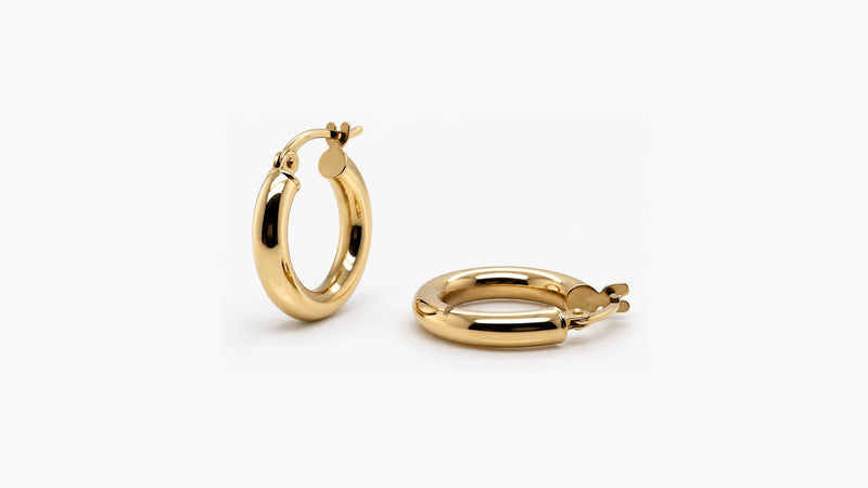 Hollow Gold Hoop Earrings