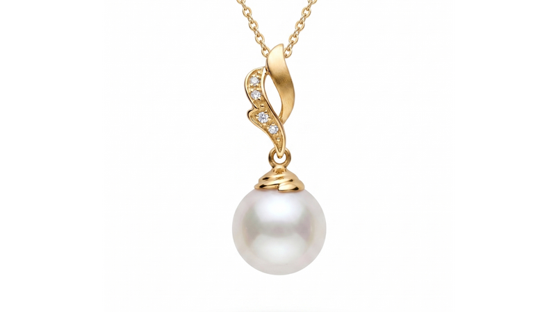 Freshwater Pearl & Diamond Pendant