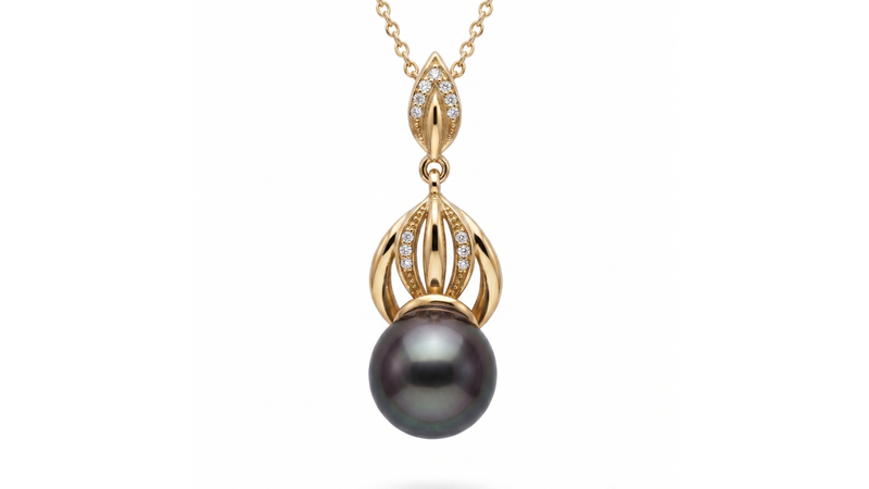 Tahitian Pearl & Diamond Pendant