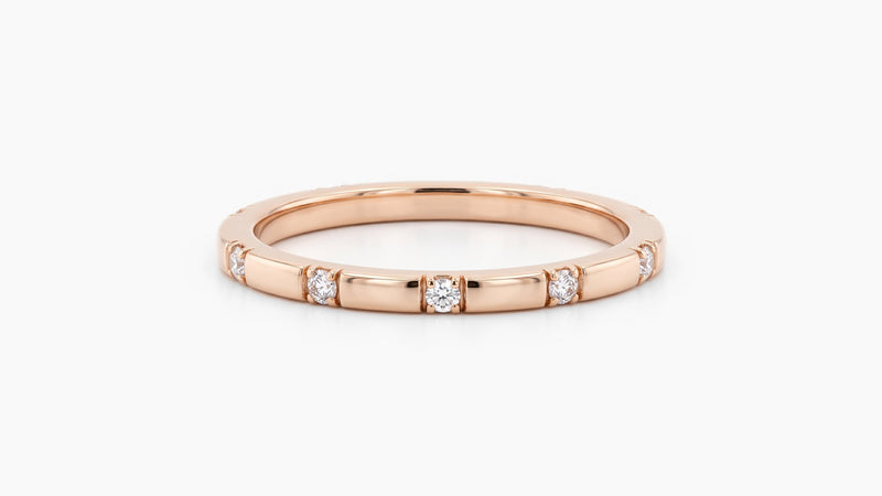 Diamond Rose Gold Band