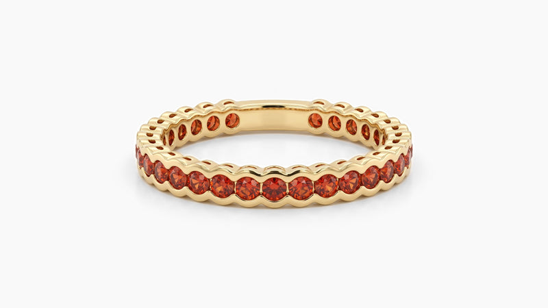 Garnet Yellow Gold Ring