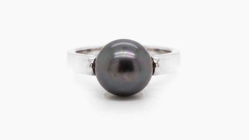 Dark Grey Pearl Ring