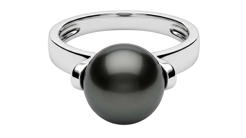 Dark Grey Freshwater Pearl Ring