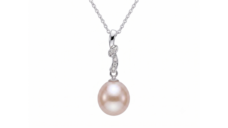Freshwater Pearl & Diamond Pendant