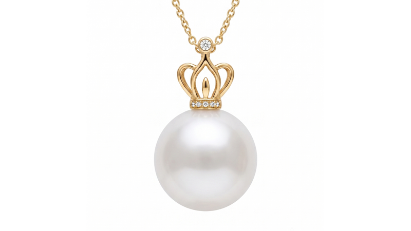 Freshwater Pearl & Diamond Pendant