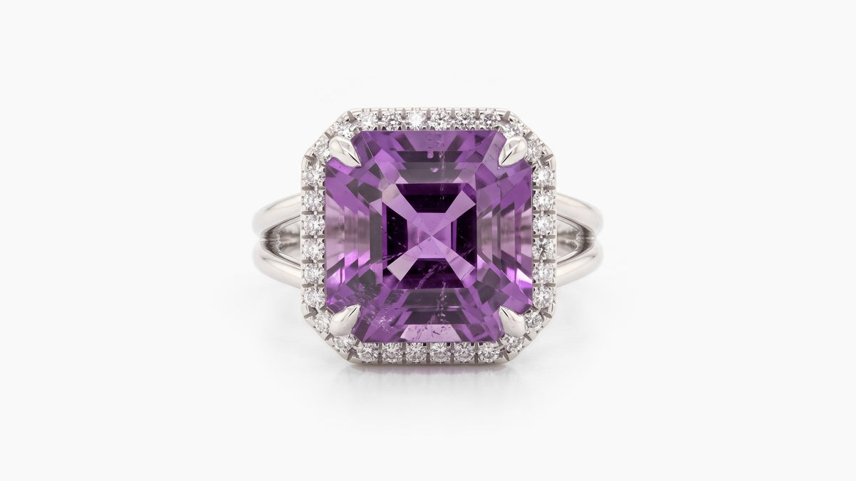 Amethyst & Diamond Ring