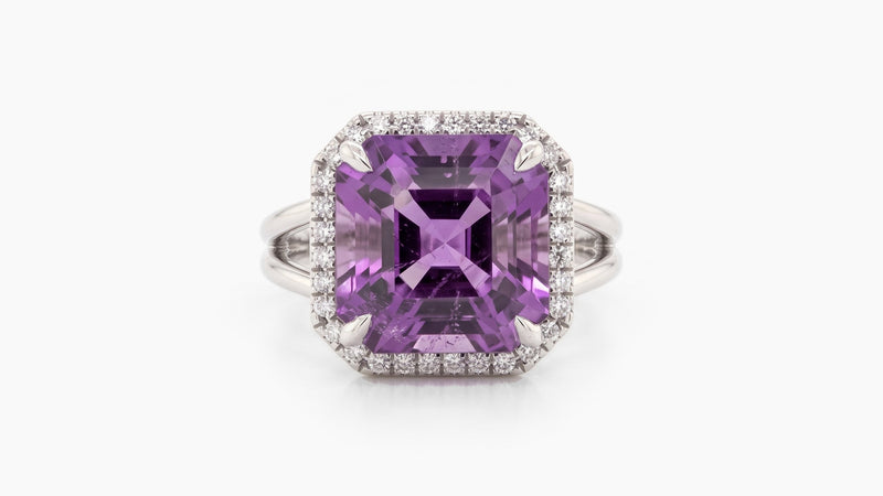 Amethyst & Diamond Ring