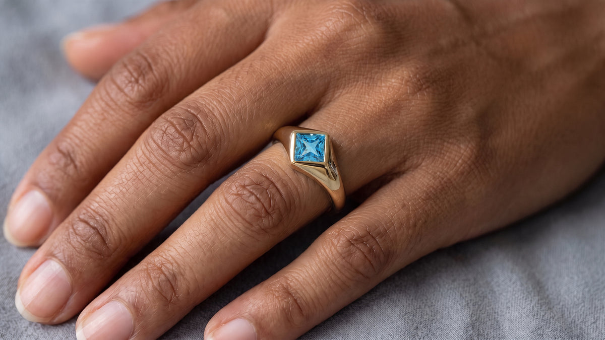 Topaz Ring shown on hand — SKU 9823