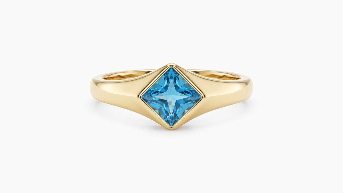 Princess Cut Topaz Ring — SKU 9823