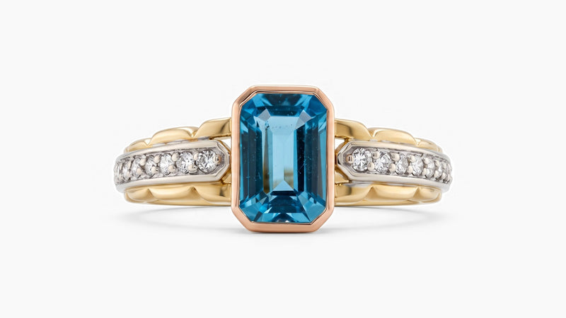 Topaz & Diamond Ring