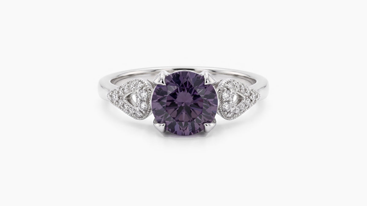 1.65ct Purple Spinel & Diamond Ring — SKU 9842