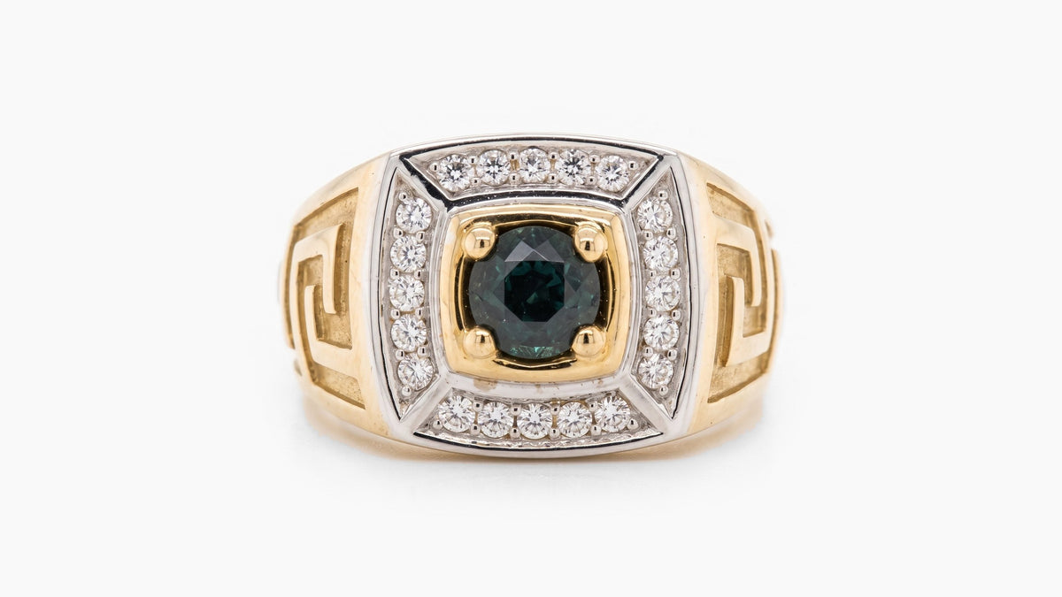 Sapphire & Diamond Gents Ring