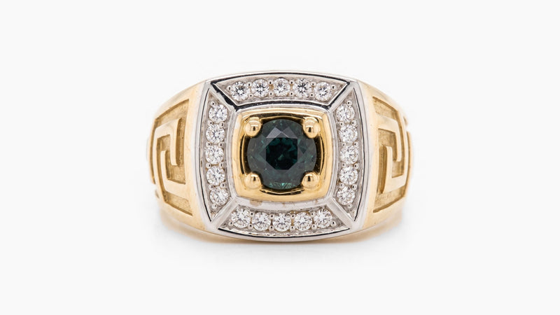 Sapphire & Diamond Gents Ring