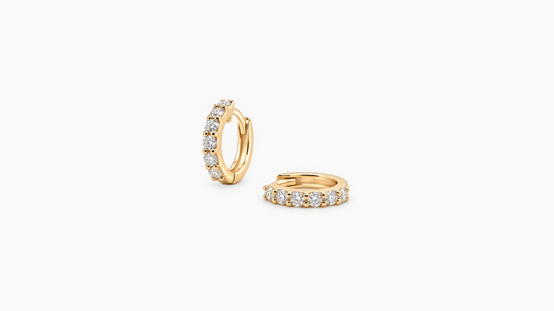 Diamond Loop Earrings