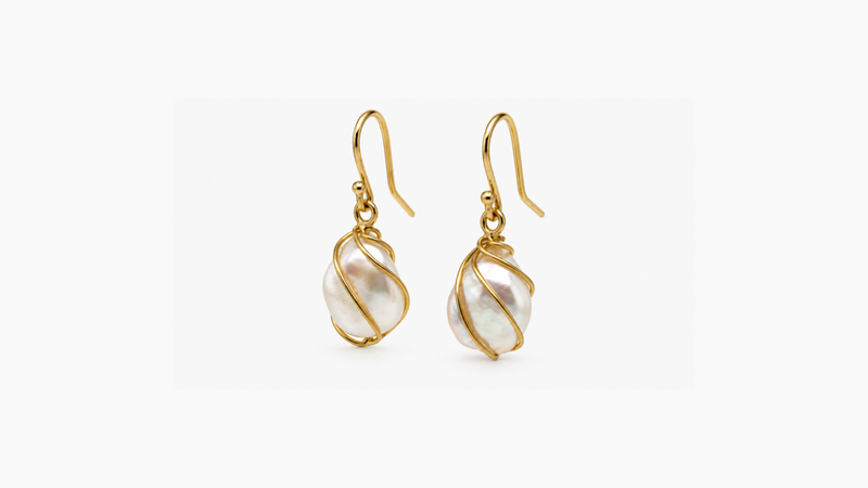 Freshwater Keshi Pearl Earrings