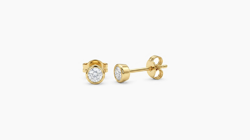 0.30ct Natural Diamond Bezel Studs
