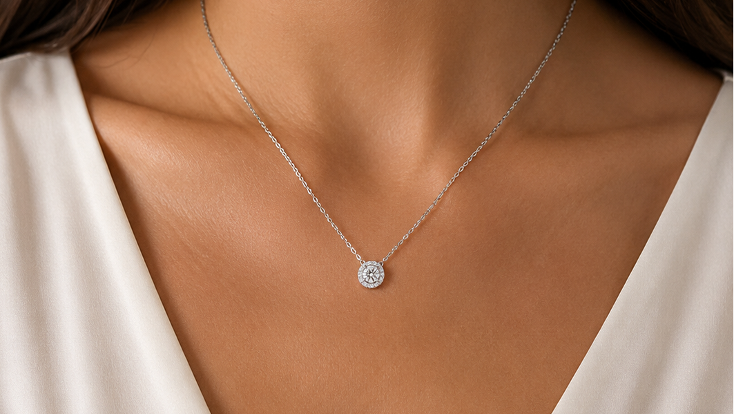 Diamond Halo Pendant