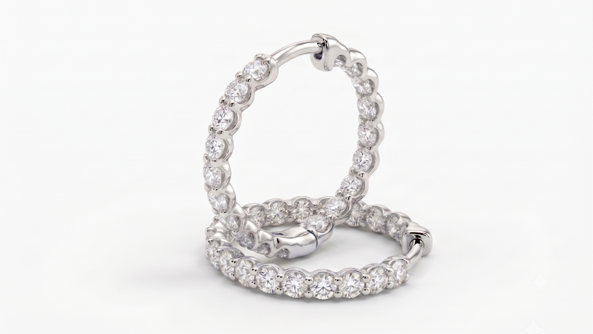 1.90ct Inside-Out Diamond Hoops