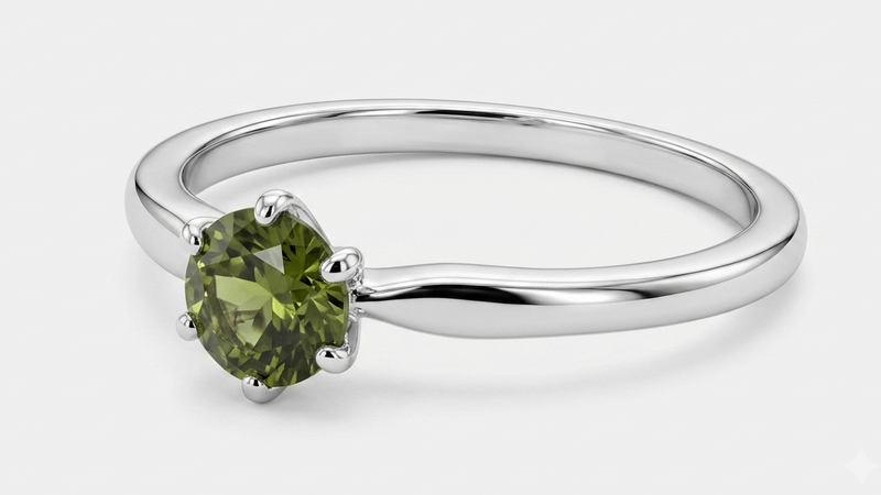 0.48ct Green Sapphire Ring