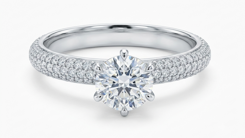 0.90ct Natural Diamond Solitaire Ring