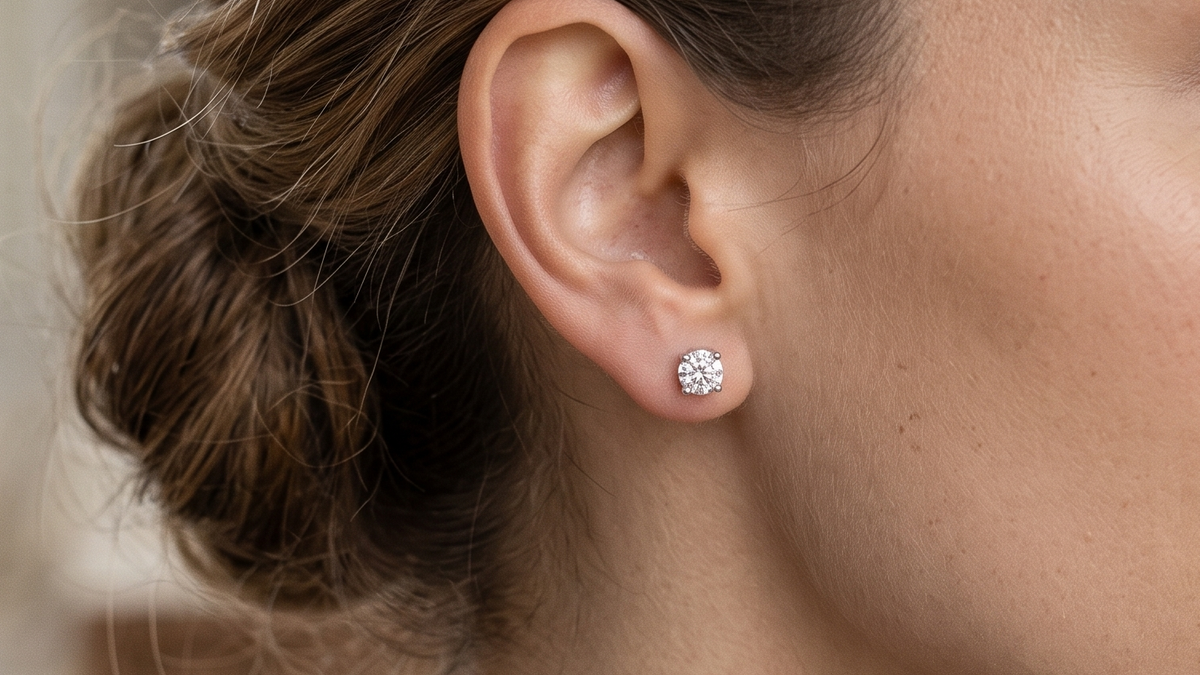 0.50ct Natural Diamond Earrings in White Gold