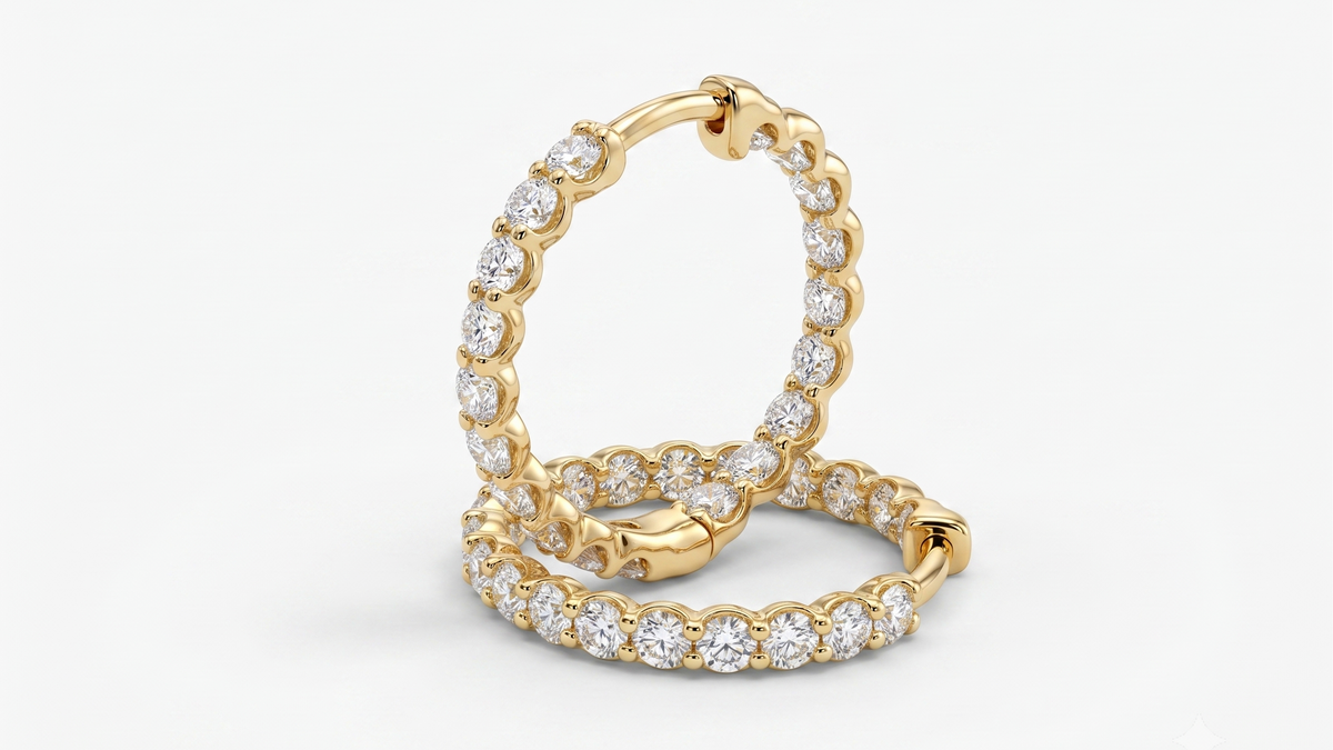 1.90ct Inside-Out Diamond Hoops