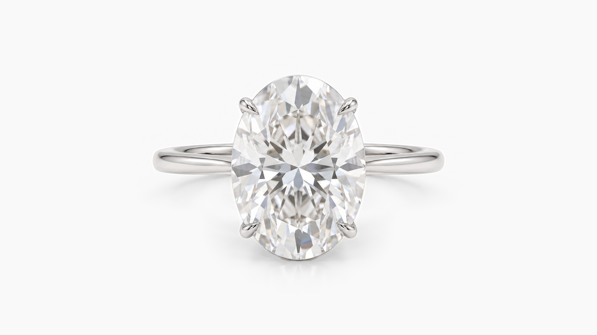 Made-to-order lab-grown diamond ring in White Gold