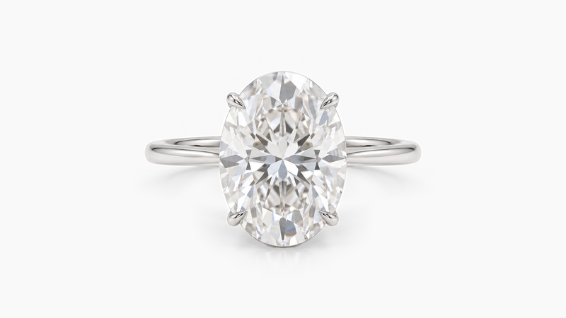 6.50ct Oval Lab Diamond Solitaire Ring