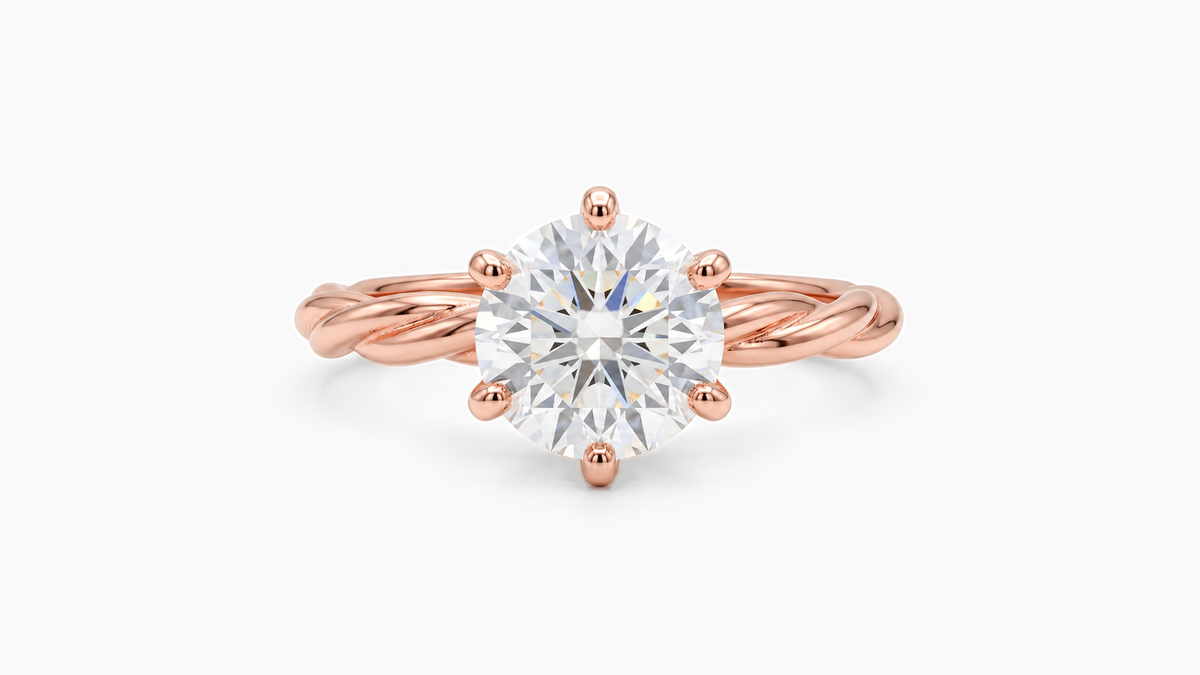 Made-to-order lab-grown diamond ring in Rose Gold