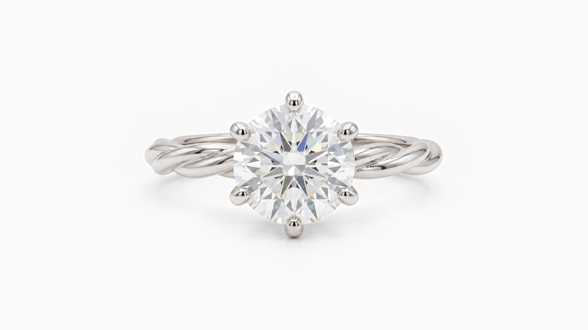 Made-to-order lab-grown diamond ring in White Gold