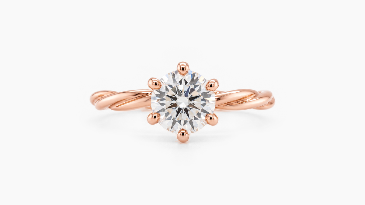Made-to-order lab-grown diamond ring in Rose Gold