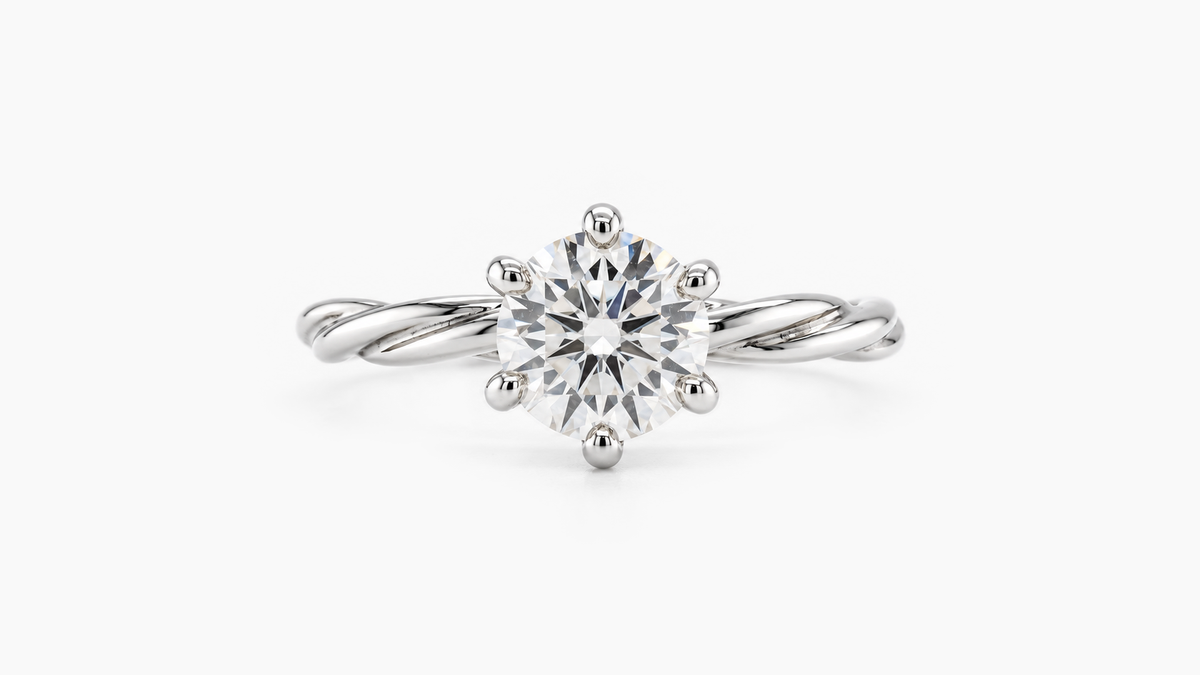 Made-to-order lab-grown diamond ring in White Gold
