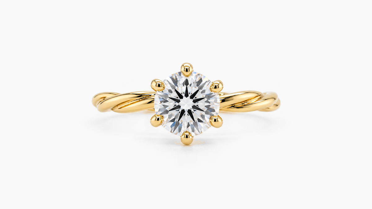 Made-to-order lab-grown diamond ring in Yellow Gold