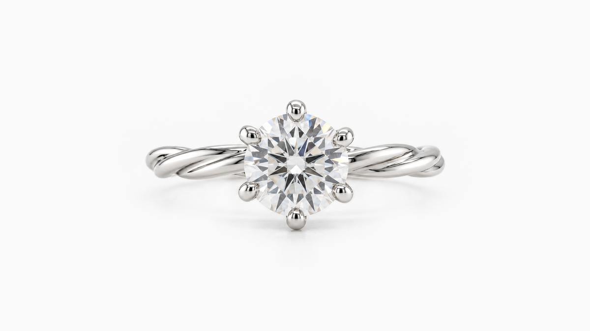 Made-to-order lab-grown diamond ring in White Gold