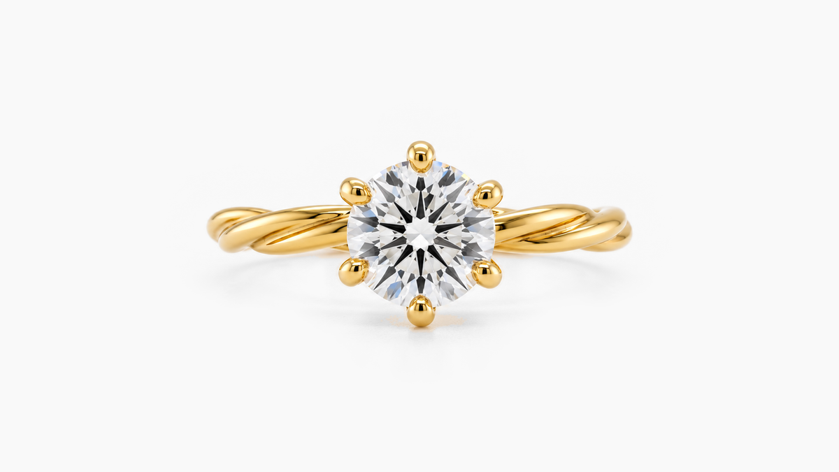 Made-to-order lab-grown diamond ring in Yellow Gold