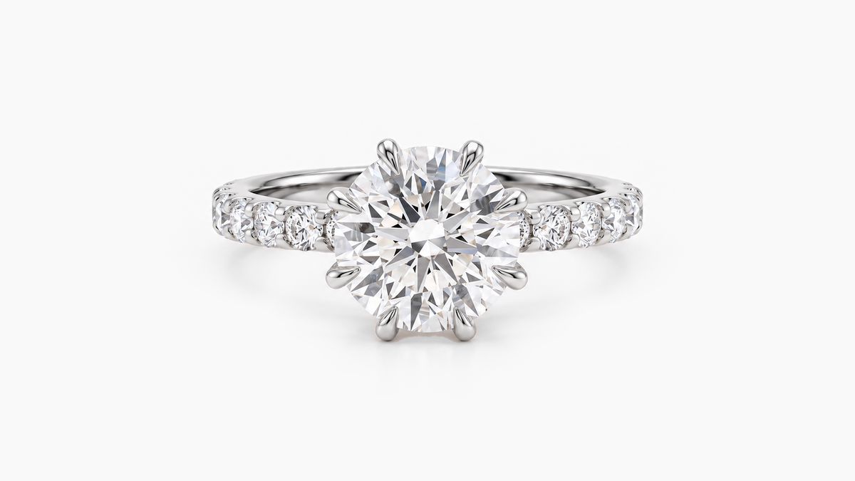 Made-to-order lab-grown diamond ring in White Gold