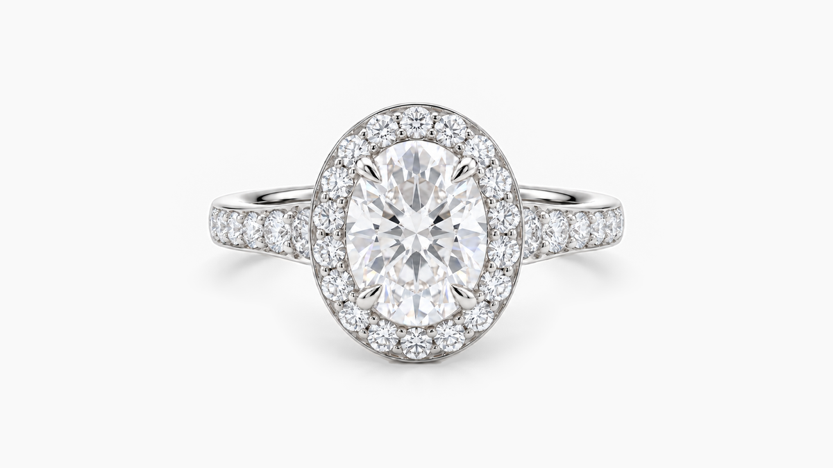 Made-to-order lab-grown diamond ring in White Gold